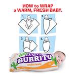 Baby Burrito - Soft Cotton Swaddling Blanket / Giant Fast Food Wrapper