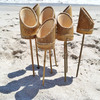 Bamboo Drink Holder Stakes For the Beach or Lawn