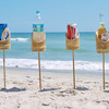Bamboo Drink Holder Stakes For the Beach or Lawn