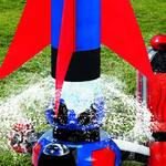 Banzai Titan Blast Inflatable Rocket - Launches over 100' in the air!