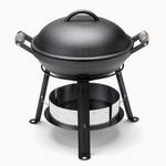 Barebones All-in-One Cast Iron Grill, Wok, Skillet, Smoker, Stock Pot, and More