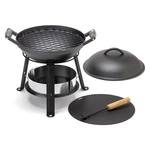 Barebones All-in-One Cast Iron Grill, Wok, Skillet, Smoker, Stock Pot, and More