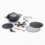 Barebones All-in-One Cast Iron Grill, Wok, Skillet, Smoker, Stock Pot, and More