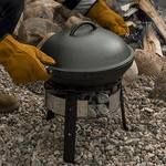 Barebones All-in-One Cast Iron Grill, Wok, Skillet, Smoker, Stock Pot, and More