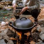 Barebones All-In-One Portable Cast Iron Grill, Wok, Griddle, and More