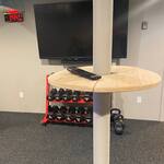 Basement Pole Bar Table / Drink Shelf