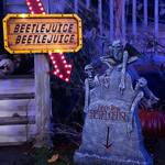 Beetlejuice Light-Up Marquee Sign and Here Lies Beetlejuice Tombstone