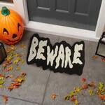 BEWARE Halloween Coir Doormat