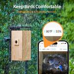 Birdfy Nest - Bamboo Smart Birdhouse w/ Dual Cameras and A.I. Identify
