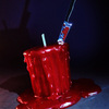 Blood Scented Candle Stabbed With a Bloody Knife