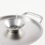 Borosilicate Glass Cooking Pot w/ 2-Piece Stainless Steel Pasta Insert