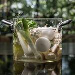 Borosilicate Glass Cooking Pot w/ 2-Piece Stainless Steel Pasta Insert
