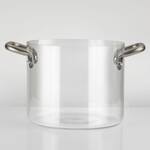 Borosilicate Glass Cooking Pot w/ 2-Piece Stainless Steel Pasta Insert