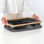 Brabantia Foldable Laundry Basket - Fabric with a Bamboo Rim
