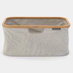 Brabantia Foldable Laundry Basket - Fabric with a Bamboo Rim