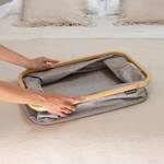 Brabantia Foldable Laundry Basket - Fabric with a Bamboo Rim
