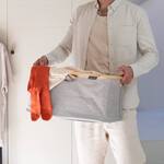 Brabantia Foldable Laundry Basket - Fabric with a Bamboo Rim