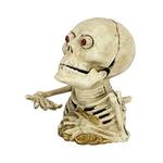 Bugged-Out Hungry Skeleton Cast Iron Mechanical Coin Bank