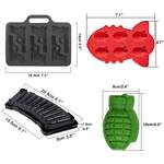 Bullets, Bombs, Grenades, and Pistols Ice Cube Trays