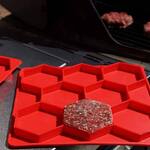 Burger Master - Press and Store 8 Hexagonal Burger Patties