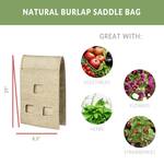 Burlap Hanging Saddle Bag Planter for Railings and Fences