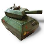 Cardboard Cat Tank Playhouse