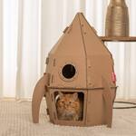 Cardboard Retro Rocket Ship for Space Cats