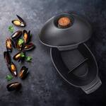 Cast Iron Seafood and Mussel Pot - Lid Holds Empty Shells