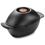 Cast Iron Seafood and Mussel Pot - Lid Holds Empty Shells