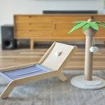 Cat Beach Chair - Elevated Hammock Bed and Palm Tree Scratching Post