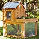 Cedar Chicken Coop and Run with Garden Planter