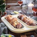 Ceramic Baguette Baker - Water Channel Creates a Heat Dome for Crispy Crusts
