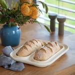 Ceramic Baguette Baker - Water Channel Creates a Heat Dome for Crispy Crusts