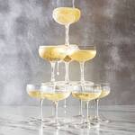 Champagne Tower of Coupe Glasses