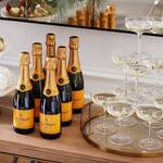 Champagne Tower of Coupe Glasses