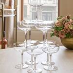 Champagne Tower of Coupe Glasses