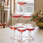 Champagne Tower of Coupe Glasses