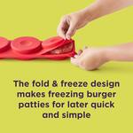 Chef'n Fold 'n Freeze - Silicone Hamburger Patty Mold With Dimples