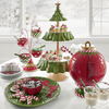 Christmas Ornament Serving Bowl w/ Candy Cane Ladle