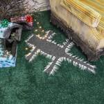 Christmas Vacation Light Up Fried Cat Rug Decoration
