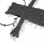 Christmas Vacation Light Up Fried Cat Rug Decoration