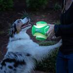 Chuckit! Kick Fetch Max Glow - Large Glow-in-the-Dark Dog Fetch Ball