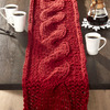 Chunky Cable Knit Sweater Table Runner