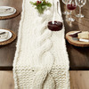 Chunky Cable Knit Sweater Table Runner
