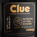 Clue: Murder at the Winery Game with Etched Bottle of Red Wine