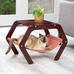Coffee Table with Cat Hammock