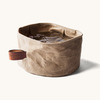 Collapsible Waxed Canvas Dog Bowl