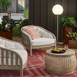 Color-Changing Outdoor Glowing Orb Floor Lamp
