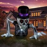 Colossal 15-Ft Inflatable Groundbreaker Skeleton with LED Light Show