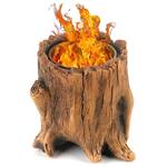 Concrete Tree Stump Tabletop Fire Pit